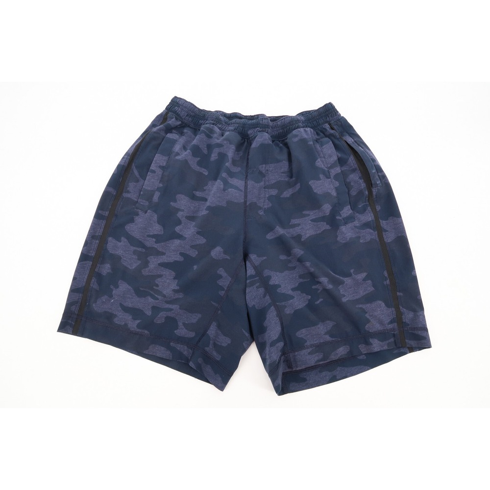 Lululemon Pace Breaker Shorts Mens Small Navy‎ Camo 9" Lined Performance